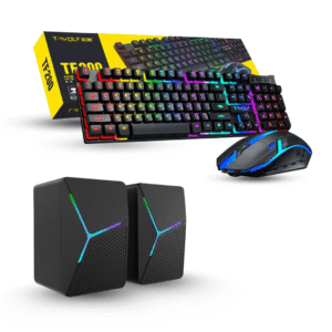 RGB Keyboard, Mouse, Twolf TF-200 Gaming Bundle + RGB Speaker Jedel S-553