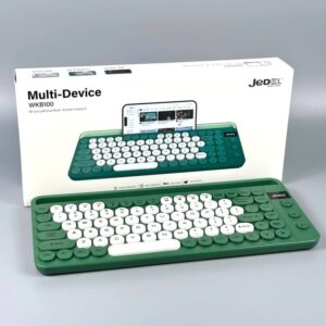 Jedel 2.4Ghz Wireless + BT Rechargeable Keyboard With Phone Tablet Holder - WKB100