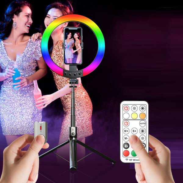 P100-RGB Ring Light Selfie Stick P100-RGB Ring Light Selfie Stick
