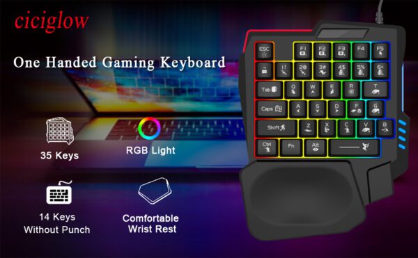 Single Handed, Gaming Keyboard Jedel – K601