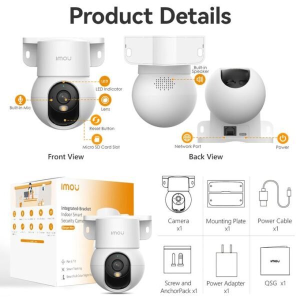 Ranger Mini 5MP Integrated Bracket Indoor Camera IPC-K2MP-5H1WE