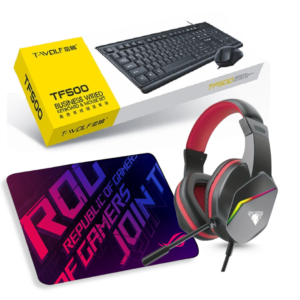 Gaming Headset With RGB Lights Jedel GH-269 and Gaming Mouse Pad L11 T-Wolf TF-500